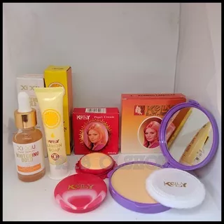 BB _ Paket 4 IN 1 Kelly Kosmetik - Kelly Pearl Cream 5 gr - Kelly Beauty Powder 22,5gr - Kelly Lemon Soap 15gr ORIGINAL BPOM DanXI XIU FACE SERUM WHITENING GOLD