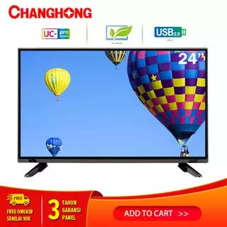 Changhong 24 inch LED TV HD TV HDMI-USB Movie-L24G3-Garansi Resmi 3 Tahun.