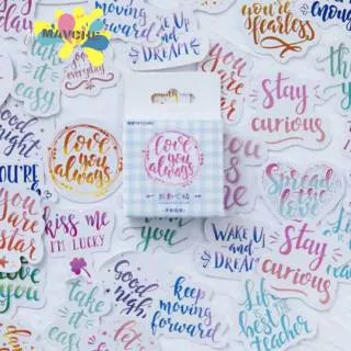 STICKER MOTIVATION QUOTES ALPHABET STIKER BOX SCRAPBOOK MOTIVASI LETTERING KALIGRAFI HURUF  JURNAL