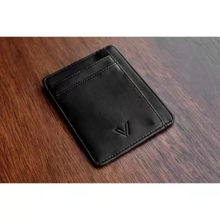 Dompet VERVE - Basic Black Slim Wallet 001 - Local Brand Indonesia