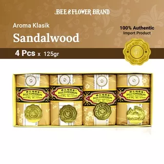 Bee Flower Import Sabun Tawon Cendana 125 gr (4 pcs)