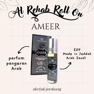 Parfum Al Rehab Ameer Roll On 6ml • Parfum Ameer • Ameer Al Oud • Minyak Wangi • Parfum Non Alkohol
