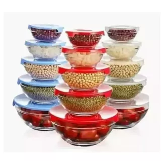 Promo  mangkok Bowl set kimglass / mangkok kimglass isi 5 / mangkok set kaca isi 5 / mangkok kimglass / mangkok susun isi 5 / mangkok bowl set isi 5