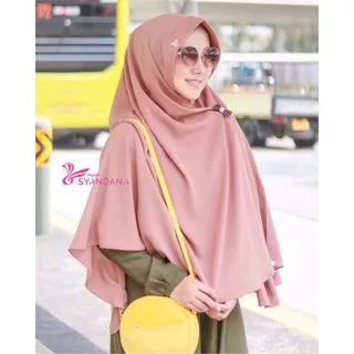 Hijab Kerudung Khimar Gosya Mocca Syandana (Size L)