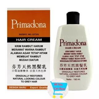 Primadona Hair Cream Minyak Rambut Penghitam 150 Gram ORIGINAL 100 %