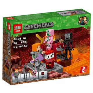 Brick Minecraft My World LEPIN 18034 The Nether Fight