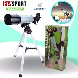 NVsport Teleskop Teropong Bintang Bulan Mini Murah Tropong Kekeran Jarak Jauh Siang Malam Astronomi Telescope Optical Metal Glass