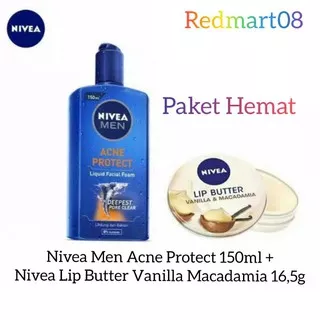 Nivea Men Acne Protect 150ml Free Nivea Lip Butter