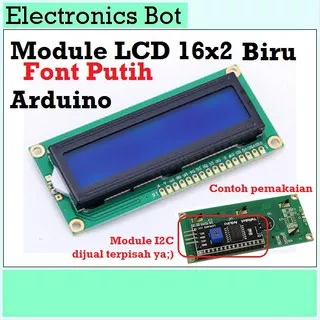 [EBS] Modul lcd 16x2 1602 background biru Arduino Module termurah Liquid Crystal Display 16Pin Putih