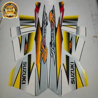 striping suzuki shogun 125 r 2005 2006 hitam kuning body standar berkualitas terbaik