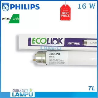 Lampu TL LED Tube T8 16 watt 16w 16watt Ecolink by Philips-Putih