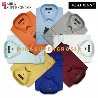 Alisan , Kemeja Pria Alisan Polos Regular , Kemeja Lengan Panjang Pria, Kemeja Alisan, S M L XL (2)