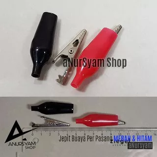 Jepit Buaya 5cm Sepasang (Merah dan Hitam)