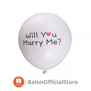 Balon latex Will you marry me ukuran 10 Balon Pesta