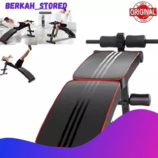 Kursi Fitnes Gym sit up bench press 2 in 1 Papan Situp adjustable Q9W5