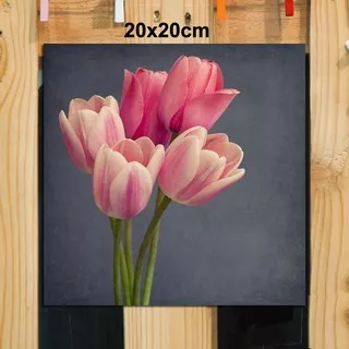 Home Decor Lukisan Bunga Tulip Kanvas