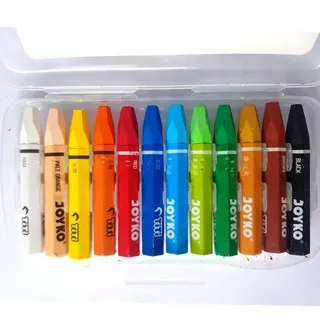 Crayon / Krayon Oil Pastel merk joyko isi 12 color pendek / pensil warna