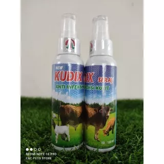 Kudix Spray 120 ml Obat SCABIES/GUDIK, EKSIM, GATAL, KORENG pada kulit semua hewan