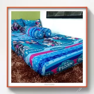 Sprei Anak Motif Frozen Biru 90x200 120x2000 160x200 180x200 200x200