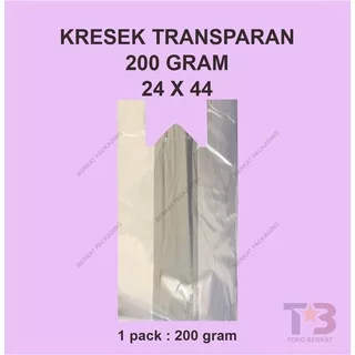 KANTONG PLASTIK BENING MERK KHARISMA HIJAU 200 GR/KRESEK BENING BIASA/PLASTIK TENTENG BENING/PLASTIK KRESEK UKURAN 24