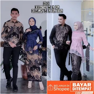 KEBAYA BATIK COUPLE BURKAT KONDANGAN BROKAT TILE BRUKAT WISUDA SET KUTU BARU BAJU LAMARAN TUNANGAN KEBAYA BATIK KELUARGA SARIMBIT MODERN 2