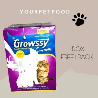 Growssy Milk Susu untuk Kucing Kitten 1 BOX (Isi 11 pcs)