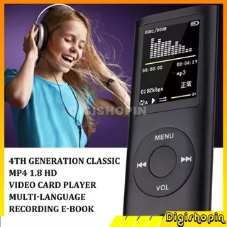 MP3 MP4 Player 4th Gen Music Player + Earphone Headset Video Player / MP4 Player MP3 Player Digital Led Video 1.8 LCD HD MP3 MP4 Music Video Media Player FM Radio Music Home Photo Sport music Players