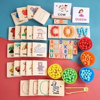BIG SALE CUCI GUDANG  !! wooden spelling game words treehole / phonics / tracing / huruf / mainan edukasi anak playgroup  / wipe and clean / letter pairing / magnetic tin travel box / mathematics / mainan abc alphabet / sorting color beads / jigsaw