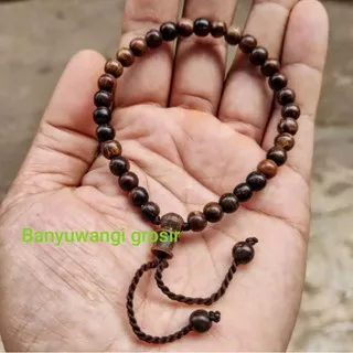 Gelang kayu gaharu asli 5mm gelang tasbih pria gelang tasbih 33 butir gelang tasbih kayu gaharu 33