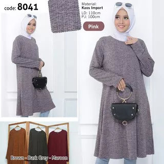 Laven Pink Tunik / Tunik Casual / Tunik Muslim / Tunik Wanita / Long Tunik / Kaos Import Tunik