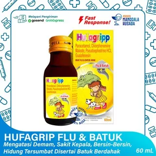 HUFAGRIP FLU DAN BATUK SIRUP (KUNING) 60 ML