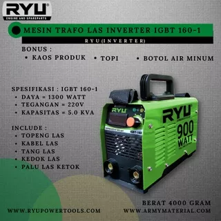 PROMO INVERTER RYU IGBT RYU ORIGINAL / MESIN TRAFO LAS RYU / TRAFO LAS / MESIN LAS RYU / MESIN RYU / TRAFO LAS 450 WATT / MESIN LAS MURAH / TRAFO RYU / LAS RYU / RYU ORIGINAL / TERLARIS @ARMYMATERIAL.LAMPUNG