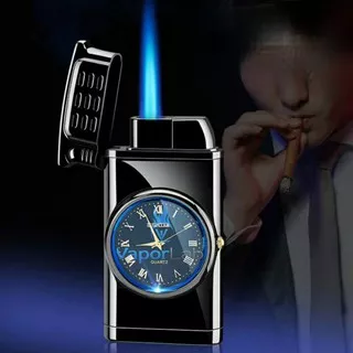 mancis korek api bara model jam watch lighter unik murah bisa diisi ulang