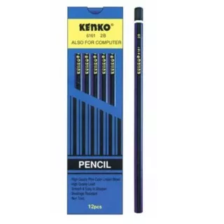 Pensil Kayu 2B KENKO 6161 / PENSIL BATANG / PENSIL 2B / PENSIL SERUT