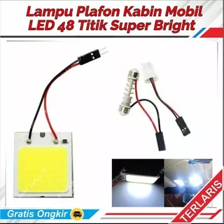 LAMPU LED PLAFON KABIN MOBIL + SOKET T10 & KAPSUL FESTON 48 TITIK PLASMA COB SUPER BRIGHT HEMAT DAYA UNIVERSAL: AVANZA XENIA JAZZ BRIO MOBILIO AGYA CAYLA KIJANG INNOVA VIOS ERTIGA BR-V HR-V CR-V PAJERO FORTUNER VELLFIRE ALPHARD DLL