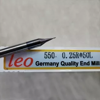 End Mill Carbide Leo Ball Nose 0.25mm/0.35mm Flat 0.5mm/0.7mm HRC 45°/55° 2 Flute CNC Milling Cutter