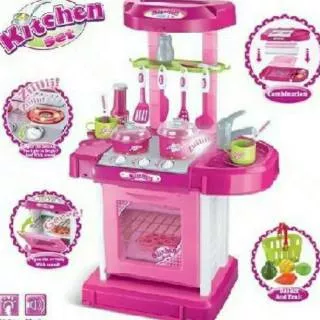 Mainan kitchen set koper BESAR masak-masakan besar dapur-dapuran- edukasi anak perempuan KITCHEN SET