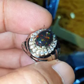 batu kalimaya black opal asli banten top jaron