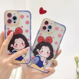 Case Samsung S22Plus S22Ultra S22 S21FE S21Plus S21Ultra S21 S20FE S20Plus S20Ultra S20 Cartoon Girl Clear Transparent Soft Phone Case