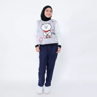 SWEATER BT12 RJ GREY / SWEATER WANITA RJ CUTE / SWEATER HITS PRINTING-Marché (SS31BTRG)