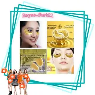 masker mata crystal collagen GOLD & BLACK/ eye bag mask eyemask