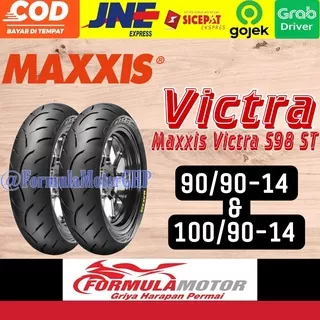 90/90-14 & 100/90-14 Ban Maxxis Victra S98 ST Tubeless - Sepasang Ban Motor LEXI Ring 14