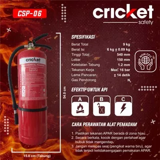 APAR 6 KG CRICKET SAFETY / APAR ABC POWDER 6 KG/ ALAT PEMADM API 6 KG