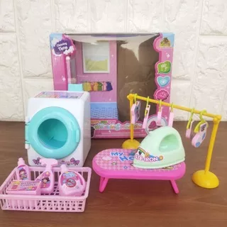 Mainan Anak Laundry Set Mesin Cuci Mini Washing Machine