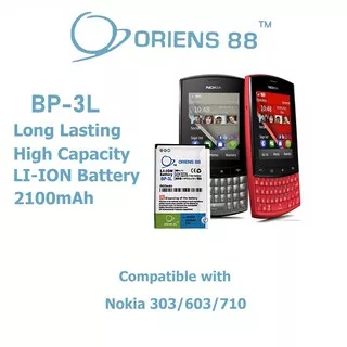 (P) Baterai batre battery Nokia Asha 303 / lumia 603 / 710 / BP 3L double power/IC oriens88