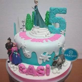 Frozen cake/kue ultah frozen 15cm