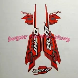 striping sticker motor honda beat 2008 merah