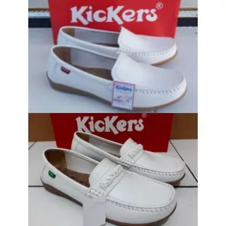 sepatu kickers putih bidan dokter suster perawat slip on casual selop formal