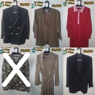 Jas/Blazer, Outer, Dress & Jaket Jeans Thrift / Preloved / Second