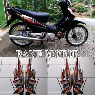 PROMO.. striping motor Supra Fit 2006 hitam - stiker body Honda Supra Fit New 2006